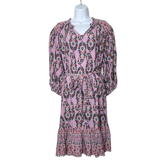 Knox Rose Pink Paisley Floral Boho Western Dress NWT Medium - Picture 2 of 11